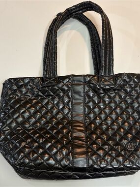 Peloton X Oliver Thomas | Black Kitchen Sink Quilted Satchel Tote -